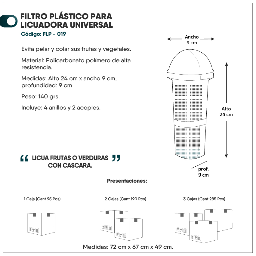 Filtro Extractror Para Licuadora 